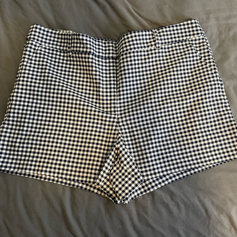 Black and White Checkered Shorts Loft summer vacation casual classy retro